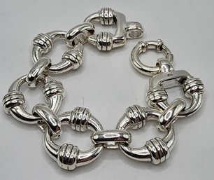 Oversized Chain Link Sterling Silver Bracelet