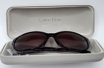 Calvin Klein Black/Brown Tortoise Brown Sunglasses