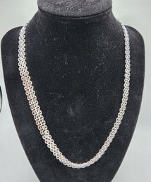 Sterling Silver Flat Link Necklace