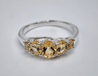 Brazilian Citrine Ring In Sterling Silver