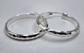 Polished Sterling Silver Hoop Earrings