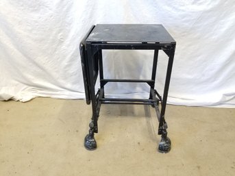 Vintage Industrial Drop Leaf Typewriter Table