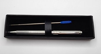 Sterling Silver Pen With Replacement Ink In Black Box