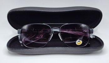 Eyebobs Black Gradient Sunglasses Readers & Leather Case