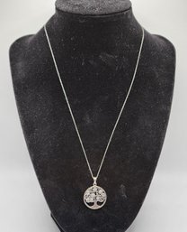 Dainty Tree Of Life Pendant Necklace In Sterling