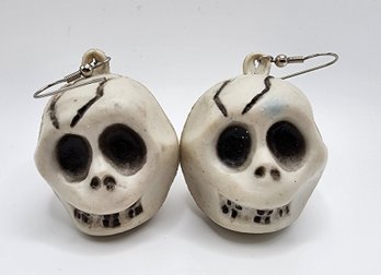 Vintage Halloween Skull Earrings