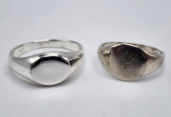 Lot Of 2 Vintage Sterling Silver Rings