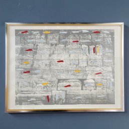 C 1980 Pencil Signed Abstract Serigraph