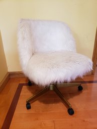 Adjustable Fluffy White Chair