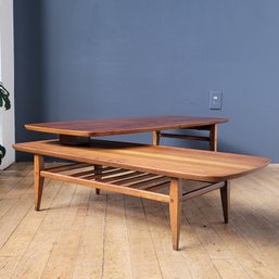 1963 Lane Walnut Switchblade Coffee Table