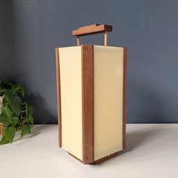 Teak Mid Century Candle Lantern Holder