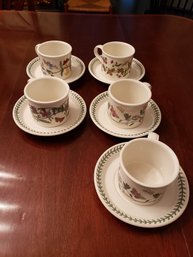 Portmerion Botanic Gardens Teacup And Saucers Made In England