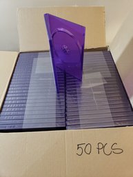 (50) Semi-Transparent Purple Media Cases