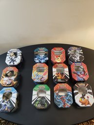 (12) Pokemon Empty Tin Boxes