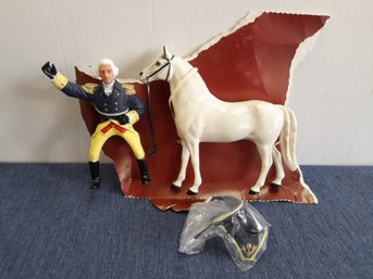 Colonial Man And Horse Toy Lot