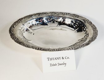 Antique 11 Ounce  TIFFANY & Co Sterling Silver #14522 Wave Edge Serving  Bowl / Tray