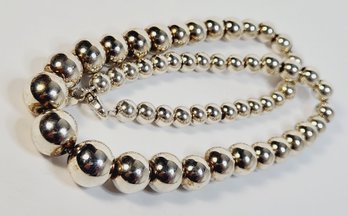 TIFFANY & Co Sterling Silver Graduated Ball Necklace (Matching Lot #3)