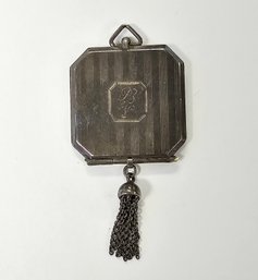 Vintage ART DECO Sterling Silver HAND ENGRAVED Locket With TASSEL...This Is An EXQUISITE PIECE OF HISTORY!!