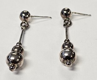 Vintage Sterling Silver MULTI Ball DANGLE Earrings