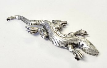 Vintage Sterling Silver LIZARD BroochPin  LOOKS SO REALISTIC!!