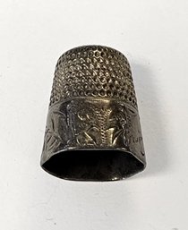 Vintage Sterling Silver THIMBLE Hand Engraved With GRANDMA