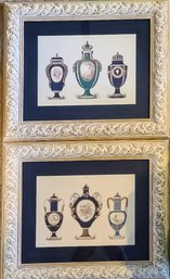 Pair Of Nicely Framed French Sevres Porcelain Urn Prints