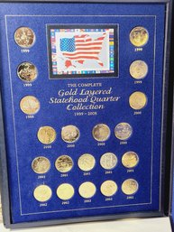 The Complete Gold-Layered Statehood Quarter Collection 1999-2008  - 50 Coins