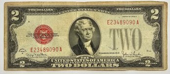 Series Of 1928 $2.00 Bill RED SEAL