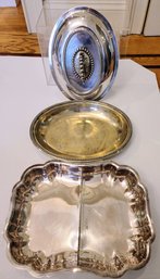 Trio Of Silver Plated Serveware