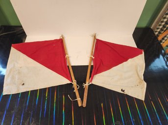 2 WWII US Semaphore Flags