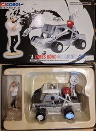 James Bond Action Figure And Moon Buggy Collectible In Box