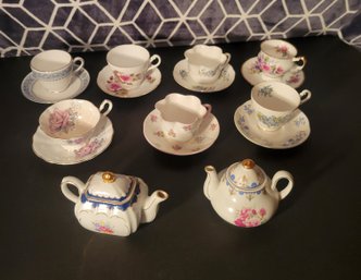 Tea Cup And Saucer Collection.  Other Items Too.      -            -            -    - -  Loc:GS3 Bottom Shelf