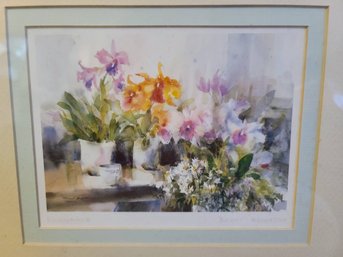 Floral Watercolor 'Elegance' Signed Brent Heighton