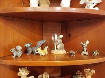 Grouping Of Small Porcelain & Resin Mice & Squirrel Figurines - Including Charming Tails