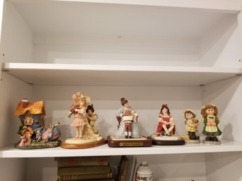 Assortment Of Resin Figurine Statue Collectibles & Music Box - Heirloom Tradition By Hamilton Gifts