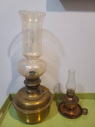 Pair Of Vintage Kerosene Lamps