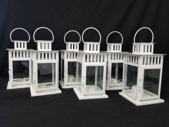 Set Of Six Ikea Borrby Lantern Pillar Candle Holders