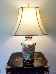 Beautiful Vintage Chinese Ginger Jar Lamp With Hand Tailored Canterbury Shade