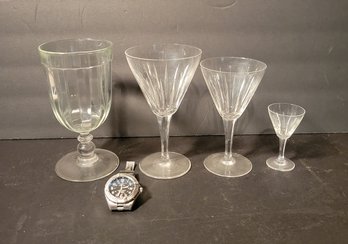 Vintage And MCM Glassware Collection.  Large Group.  Take What You Want.   - - - - - - - Loc:Cab L Of Fridge