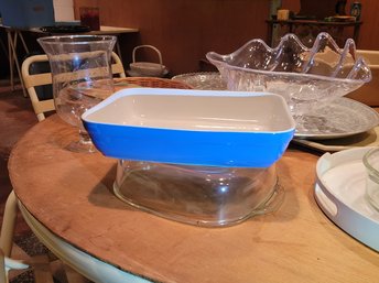 Cookware / Serving Collection. Pyrex, Fire King, Enameled Baker, Etc. Take What You Want - - - - Loc: Bar RM