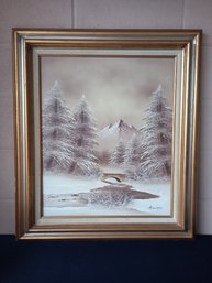 Barrister Signed Oil Winter Scene