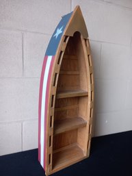 Flag Painted Boat Display Shelf