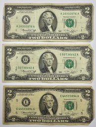 (3) Series Of 1976 $2.00 Bills