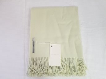 NEW Alicia Adams Baby Alpaca Seafoam Green Classic Throw Blanket