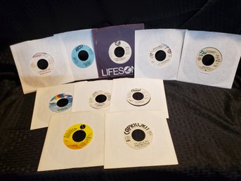 Lot Of 10 RARE DJ Radio 45 RPM Records ~ Promos