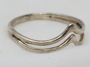 Vintage Sterling Silver Size 7.5 Hash Mark Ring ~1.27 Grams