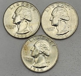 3 Washington Quarters SILVER