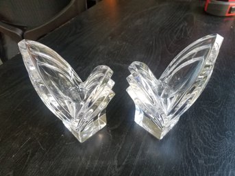 Vintage Mikasa Contemporary Crystal Candle Stick Holders