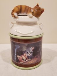 The Bradford Exchange Premier Edition Cozy Kittens Canister By Jurgen Scholz Cookie Jar