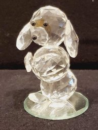 Adorable Vintage Faceted Crystal Snoopy Beagle Dog Figurine